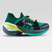 UYN 6Sense Trailrunning-Schuhe mit grüner Sohle Herren H036 - anthracite/deep lake 41.5 von Uyn