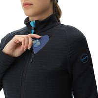UYN Ridge 2nd Layer Ski-Funktionsshirt Damen black/cloud melange XL von Uyn