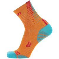 UYN Run Fit Laufsocken mit Cool-Air-Flow Technologie Herren orange/turquoise 39-41 von Uyn