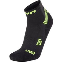 UYN Run Veloce Cool-Air-Flow Laufsocken Herren black/yellow fluo 45-47 von Uyn