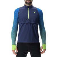 UYN Running Exceleration Windproof Zip-Up Laufshirt Herren lapis/lime L von Uyn