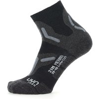 UYN Trekking 2in Merino Low Cut Trekkingsocken aus Merinowolle Damen black/grey 37-38 von Uyn