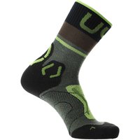UYN Trekking One Merino Socken E163 - green/acid green 35-38 von Uyn