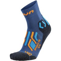 UYN Trekkingsocken Approach Mid Herren blue/orange/greymelange 42-44 von Uyn