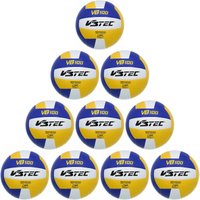 10er Ballpaket V3TEC VB 100 Light 2.0 Volleyball Gr.5 gelb/blau/weiß von V3TEC