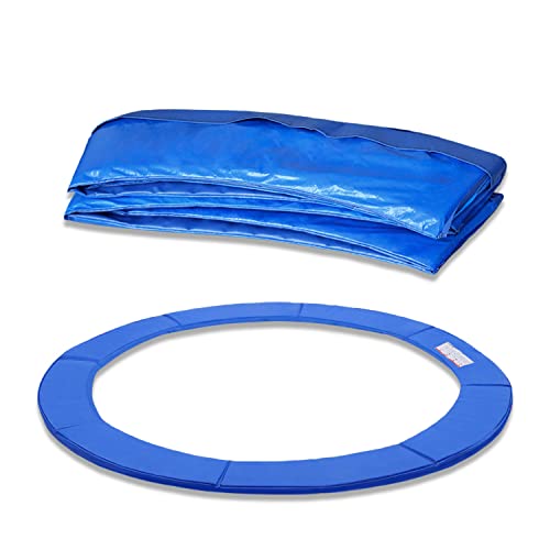VA-Cerulean Trampolin Randabdeckung Umrandung Federabdeckung Randschutz Sicherheitsmatte Schutzpolster Für Ø244cm Trampolin Ersatzteile Zubehör Anti-UV Reißfestes Blau von VA-Cerulean