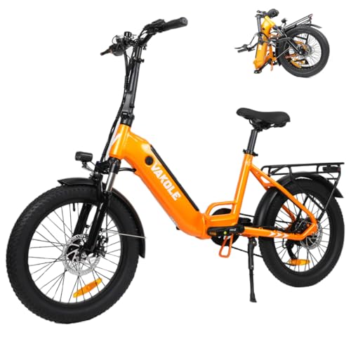 VAKOLE E Bike 20 Zoll Elektrofahrräder für Herren und Damen Faltbares E-Fahrrad mit 468Wh Wechselakku 250W Motor 7 Gang Trekking/City Ebike Reichweite bis zu 75-100 Km von VAKOLE