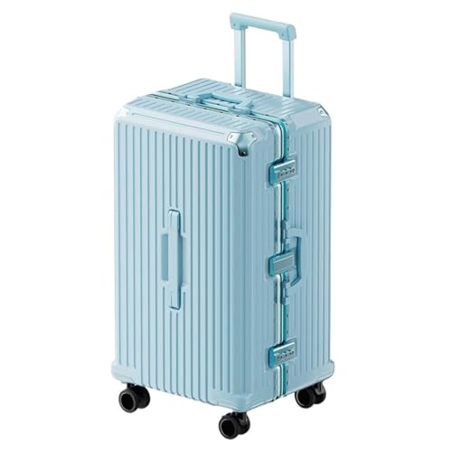 VALCLA Reisekoffer Handgepäck-Koffer mit Rädern, Box mit Aluminiumrahmen, robuster und langlebiger, kratzfester Trolley-Koffer, verdickter Koffer Weichschalenkoffer (Color : B, Size : 30in) von VALCLA