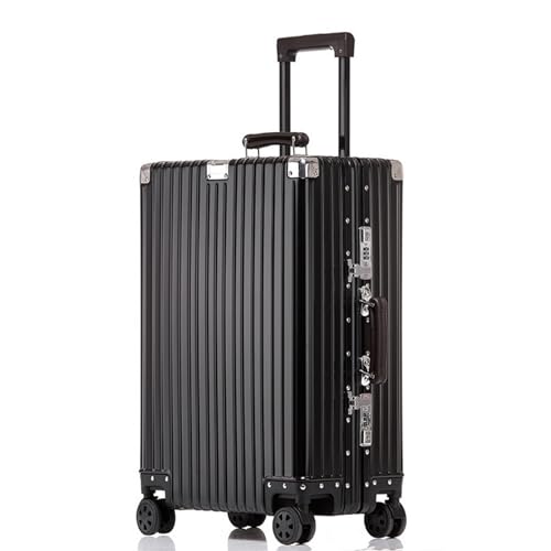 VALCLA Reisekoffer Koffer aus Aluminium-Magnesium-Legierung, Boarding-Trolley, Passwort-Box, Aluminiumrahmen, Gepäck, einfacher tragbarer Reisekoffer Weichschalenkoffer (Color : D, Size : 29in) von VALCLA
