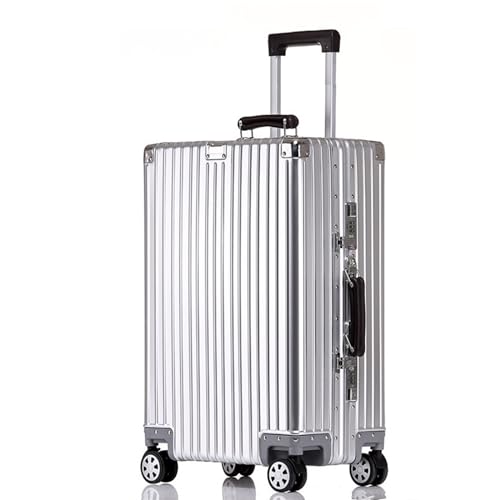VALCLA Reisekoffer Koffer aus Aluminium-Magnesium-Legierung, Boarding-Trolley, Passwort-Box, Aluminiumrahmen, Gepäck, einfacher tragbarer Reisekoffer Weichschalenkoffer (Color : E, Size : 24in) von VALCLA