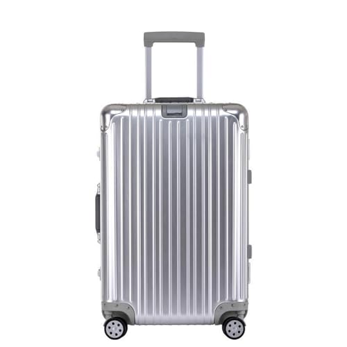 VALCLA Reisekoffer Koffer aus Aluminium-Magnesium-Legierung, Universalrad, Aluminiumrahmen, Trolley, Passwortbox, Koffer, tragbarer Koffer Weichschalenkoffer (Color : D, Size : 20in) von VALCLA