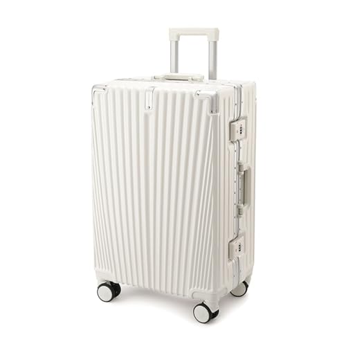 VALCLA Reisekoffer Koffer mit 360° leisen Rollen, Leichter Koffer, langlebiger und druckfester Koffer, Koffer mit Aluminiumrahmen Weichschalenkoffer (Color : A, Size : 26in) von VALCLA