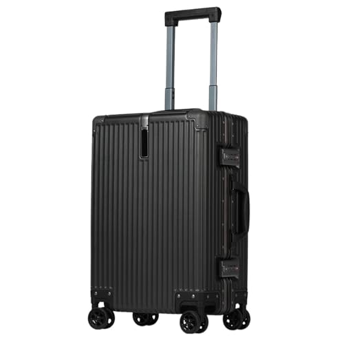VALCLA Reisekoffer Koffer mit Rollen, großer Aluminium-Koffer, Boarding-Koffer, Boarding-Trolley, Handgepäck Weichschalenkoffer (Color : B, Size : 26in) von VALCLA