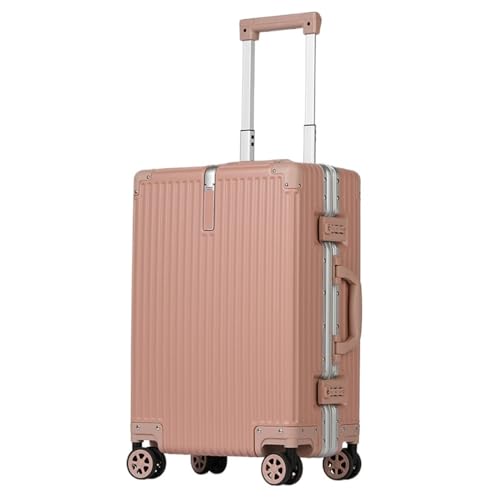 VALCLA Reisekoffer Koffer mit Rollen, großer Aluminium-Koffer, Boarding-Koffer, Boarding-Trolley, Handgepäck Weichschalenkoffer (Color : G, Size : 20in) von VALCLA