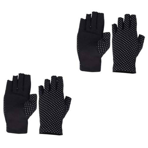 VALICLUD 2 Paar Ultradünne Handschuhe Fingerlose Handschuhe Für Damen Halbhandschuhe Sonnenschutzhandschuhe UV Schutzhandschuhe Für Damen von VALICLUD