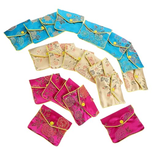 VALICLUD 20 Stück Vintage Geschenk Geldbörse Für Mädchen Münztüte Stickerei Münztüte Stoff Münztüte Geldbörse Für Mädchen Stickerei Schmuckbeutel von VALICLUD