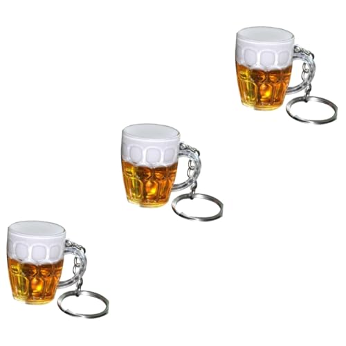 VALICLUD 3St kreativer Schlüsselanhänger Bier schlüsselanhänger Schlüsselring mit Biermotiv Schlüsselbund Schlüsselhalter für die Handtasche Auto schlüsselanhänger für männer Schlüsselringe von VALICLUD