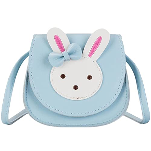 VALICLUD Osterhase Geldbörse für Mädchen Leder Bunny Bag Mini Kaninchen Tasche Kawaii Geldbörse Nette Crossbody Taschen für Frauen Bandolera Niña (Sky- Blau) von VALICLUD