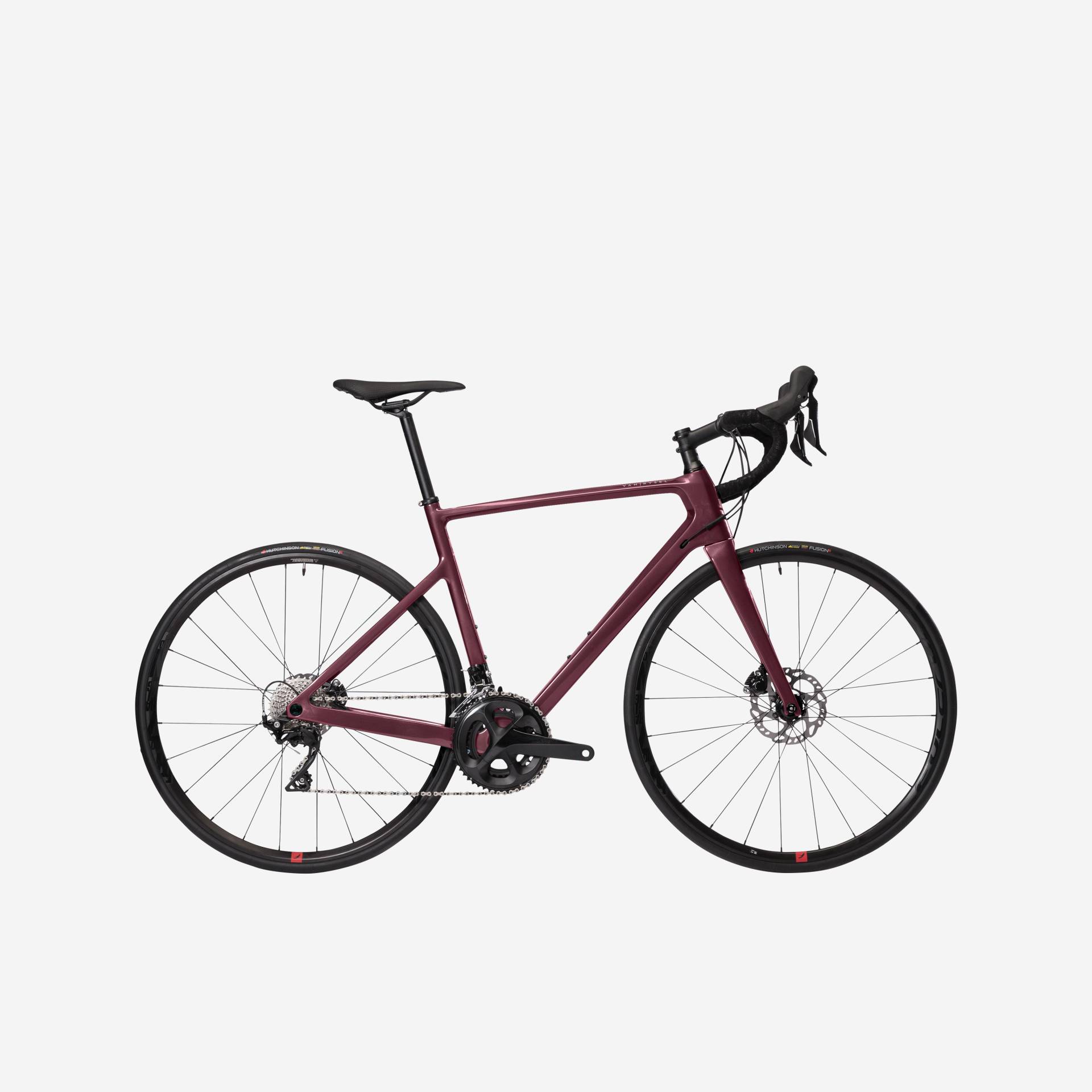 Damen-Rennrad EDR Carbon Disc Shimano 105 weinrot von VAN RYSEL