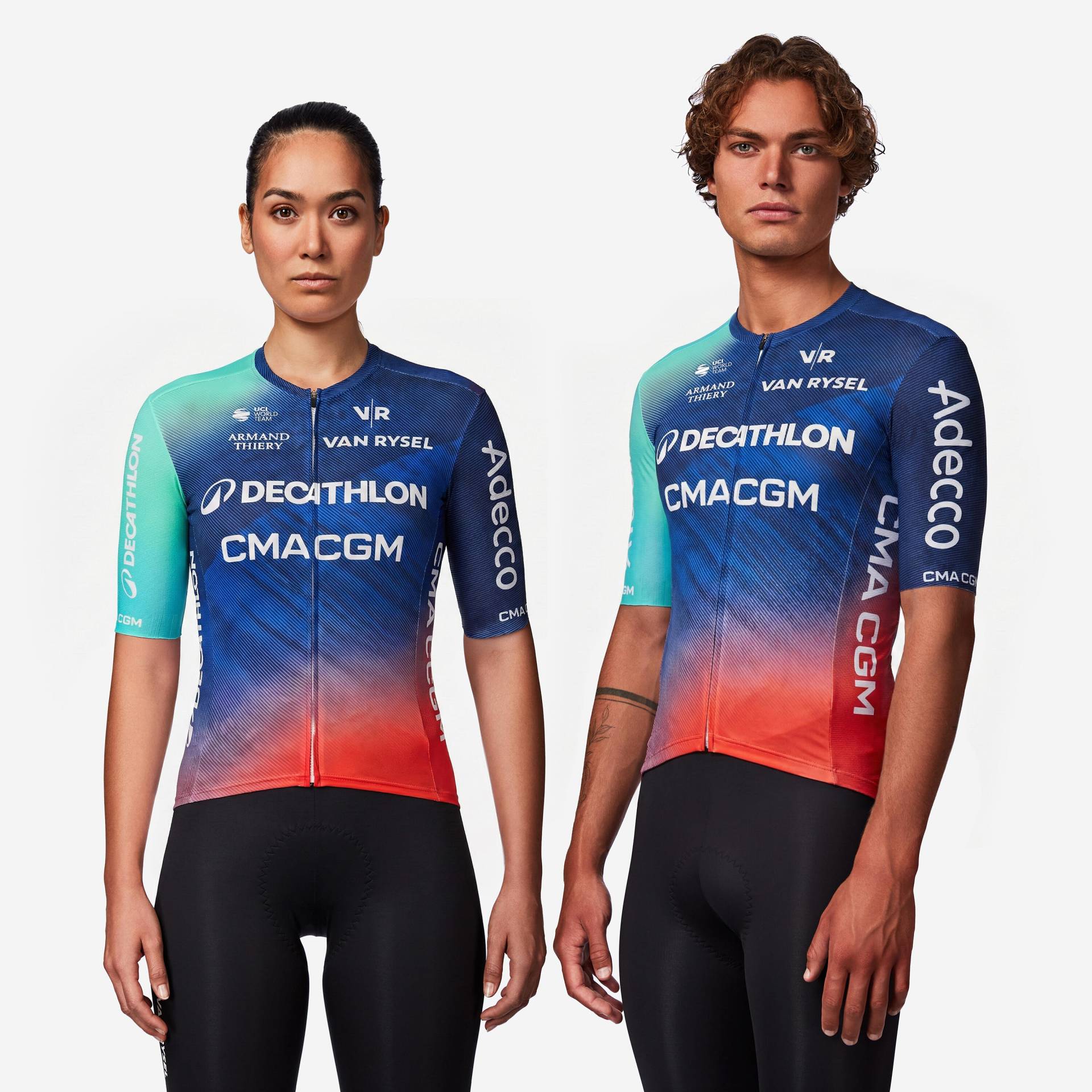 Rennrad Trikot kurzarm RCR-R Decathlon CMA CGM Replica von VAN RYSEL