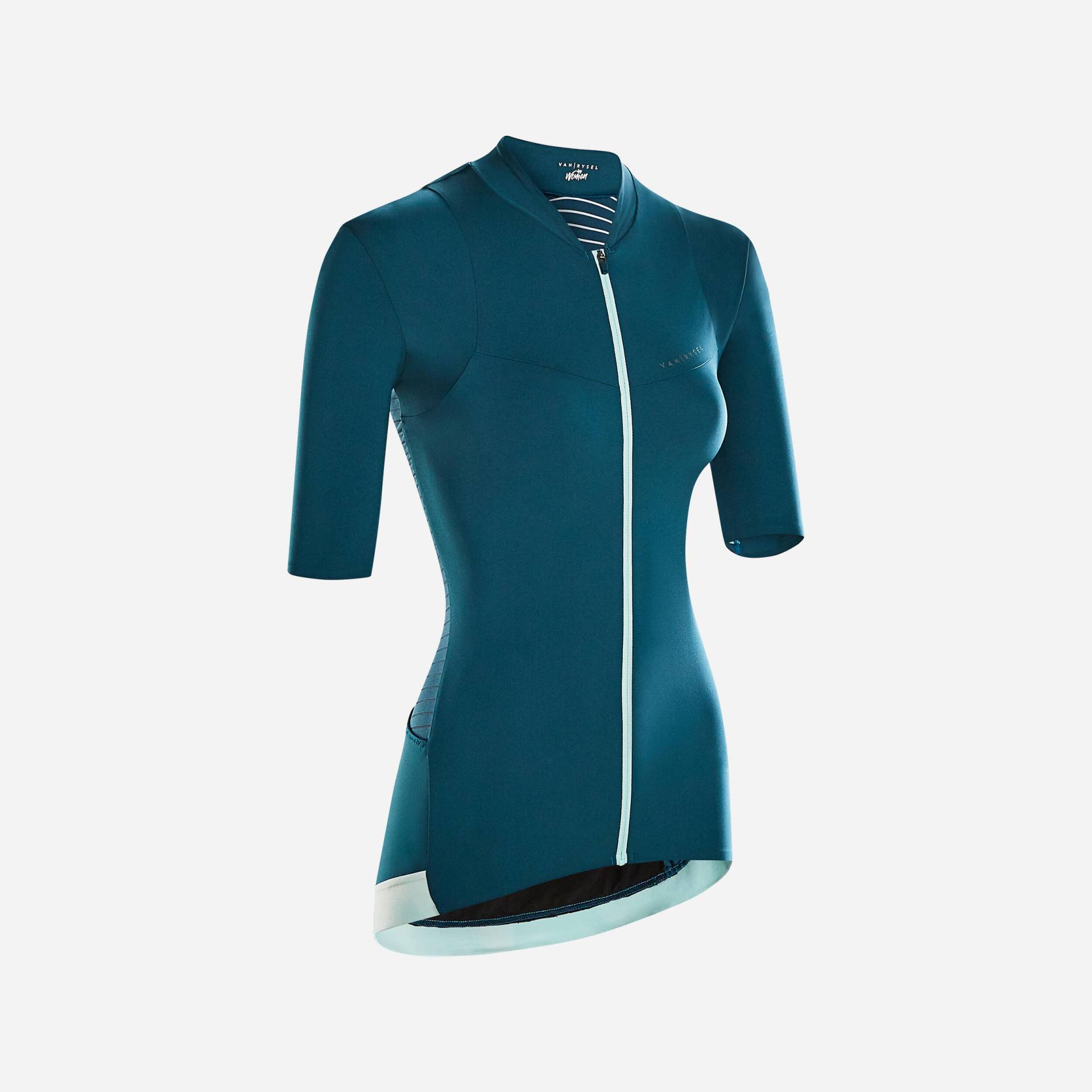 Radtrikot kurzarm Sommer Rennrad Damen - Endurance grün von VAN RYSEL