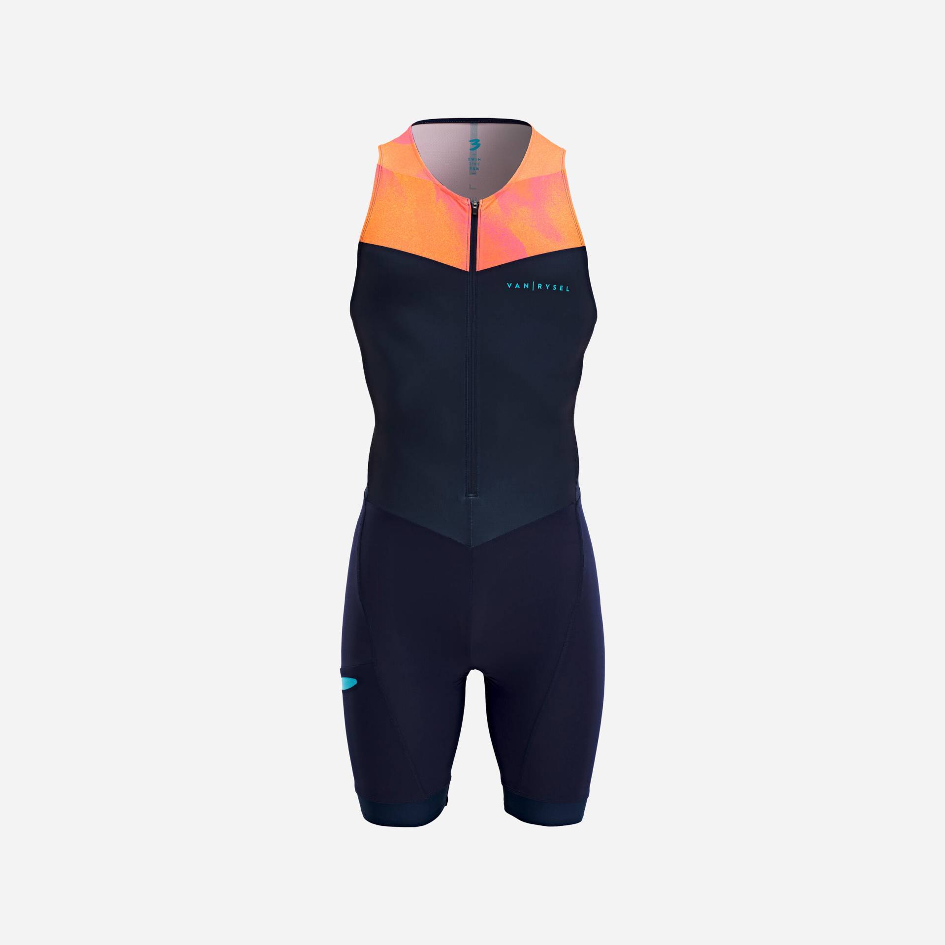 Triathlonanzug Herren – SD dunkelblau/orange von VAN RYSEL