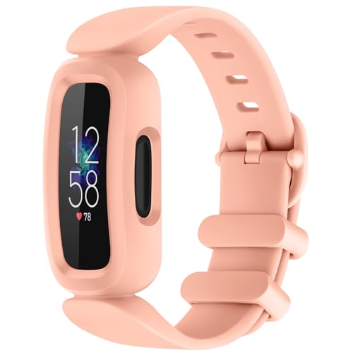 Vancle für Fitbit Inspire 2 Armband/Fitbit Ace 3 Armband/Fitbit Luxe Armband, Wasserdicht Silikon Armbänder Verstellbares Ersatzarmband für Fitbit Ace 3 Kids Uhrenarmband, Rosa von Vancle