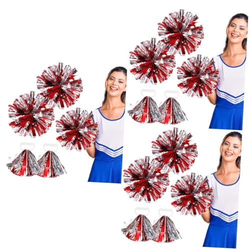 VANZACK 12 Stück Cheerleading Blumenball Performance Requisite Cheerleading Pompons Cheerleading Pomps Hand Pompons Pompons Cheerleading Cheering Zubehör Cheer Poms Cheer Pom von VANZACK