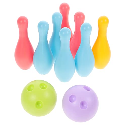VANZACK Bowlingspielzeug für Kleinkinder Teilig Buntes Indoor Kegelspiel Fördert Motorik Hand Auge Koordination und Logisches Spielerisches Lernen für Ab Jahren Zufällige Zufällige Farbe von VANZACK