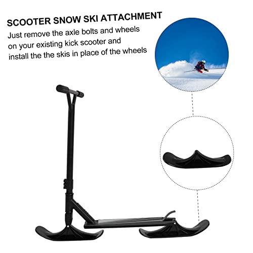 VANZACK Robuster Scooter Schlitten Schneeski Aufsatz mit Austauschbaren Wetterfeste Skibretter für Erwachsene Vielseitig für und Allwetter Nutzung von VANZACK
