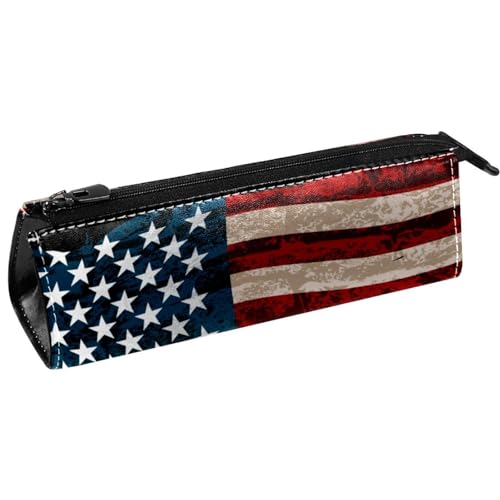 VAPOKF Stiftetasche mit amerikanischer Flagge, Schreibwaren-Tasche, Kosmetiktasche, kompakte Reißverschlusstasche, multi, 5.5 ×6 ×20CM/2.2x2.4x7.9 in, Taschen-Organizer von VAPOKF