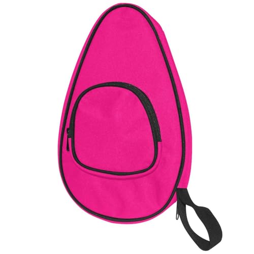 VAPOKF Tischtennisschlägerhülle, Pure Rose Pink Muster Ping Pong Paddle Schläger Tasche Tischtennisschläger Hülle Paddeltasche mit Tasche für 4-5 Bälle von VAPOKF