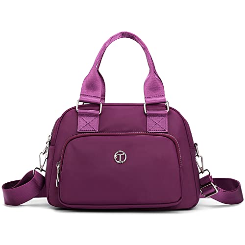 VARLIVOO Mode Damen Schultertasche Frauen Umhängetasche Handtasche Reisen Taschen Crossbody Bag Polyester Violett von VARLIVOO