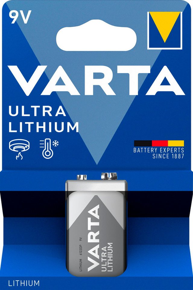 VARTA 1 Varta 6122 Professional Ultra 9V Block Lithium Batterie Blister Batterie von VARTA
