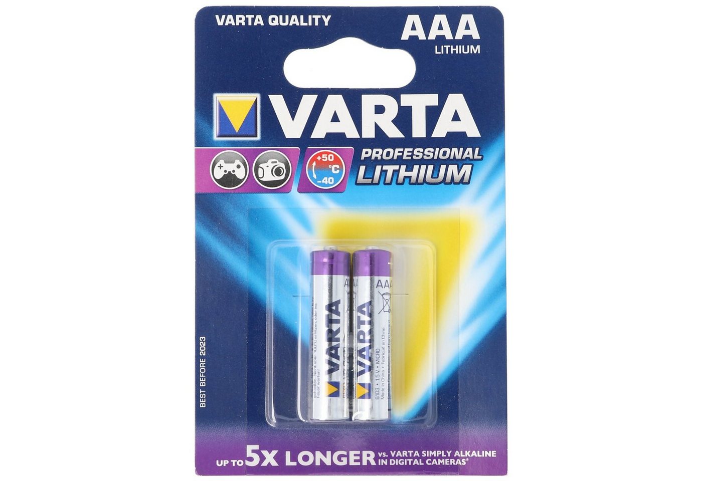 VARTA Varta Lithium Batterie AAA, Micro, FR03, 6103, Varta Ultra Lithium, 1 Batterie von VARTA