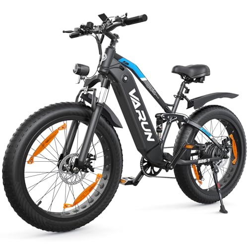 VARUN E-Fatbike, 26''*4.0 Elektrofahrrad für Damen und Herren, 48V/16Ah Abnehmbare Batterie, E Bike mit LCD, 250W Motor, rutschfeste Dicke Reifen,3 Fahrmodi,für Berg und Schnee von VARUN