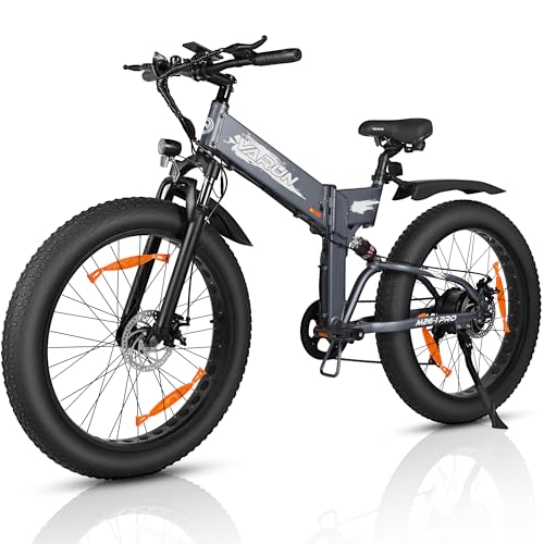 VARUN E Bike, 26" *4.0" E-Fatbike Mountainbike für Erwachsener mit 250W Motor, 48V 10.4Ah Akku, E Bike Herren Damen mit LCD-Display, Shimano 7-Gang, E-Bike Klapprad für All Terrains von VARUN