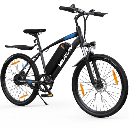 VARUN E Bike 24 Zoll, Herren und Damen E-Mountainbike mit 250W Motor, 36V 7.8Ah herausnehmbare Li-Ion Batterie, Aluminiumlegierung Elektrofahrrad, geeignet für Outdoor Kurztrips von VARUN