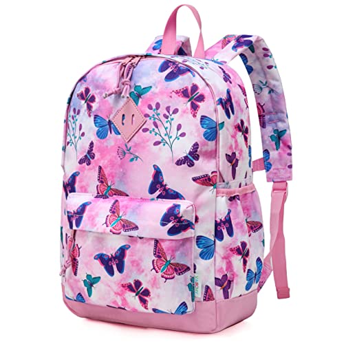 VASCHY Kinderrucksack Jungen, Niedlich Wasserabweisend Vorschule Kinder Rucksack Leicht Kindergarten Mädchen Kleinkind Rucksack mit Brustgurt Schmetterling von VASCHY