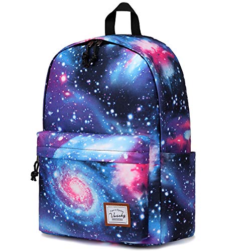 VASCHY Leichter Schulrucksack für Damen mit Laptop-Hülle für 14 Zoll (35,6 cm), Blaue Galaxie, one size, Tagesrucksack von VASCHY