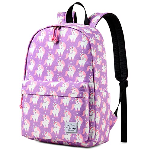 VASCHY Leichter Schulrucksack für Damen mit 14 Zoll Laptoptasche, Einhorn, one size, Gepolstert von VASCHY