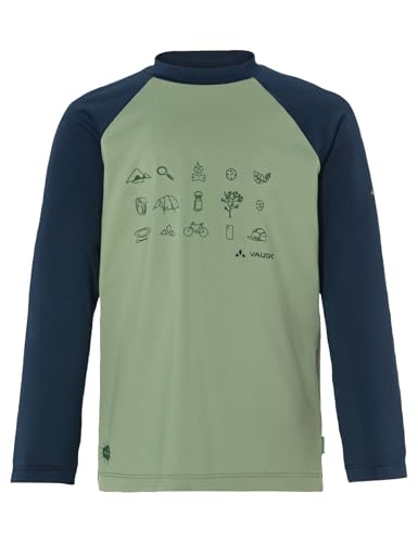 VAUDE Unisex Kinder Kids Solaro Ls Iii T-Shirt, Willow Green, 158-164 EU von VAUDE
