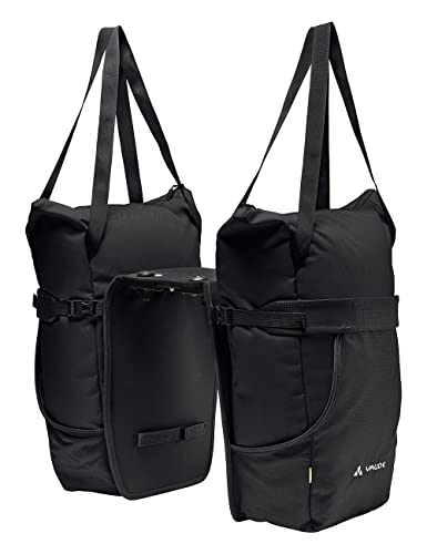 VAUDE TwinShopper - Fahrradtasche mit praktischer Shoppermöglichkeit, 44 Liter - Taschen einzeln nutzbar - inkl. Regenhülle von VAUDE