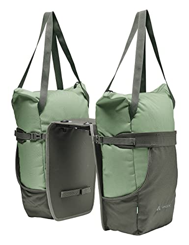 VAUDE TwinShopper - Fahrradtasche mit praktischer Shoppermöglichkeit, 44 Liter - Taschen einzeln nutzbar - inkl. Regenhülle von VAUDE
