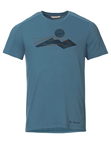 VAUDE Herren Gleann T Shirt, Blue Gray/Dark Sea, S EU von VAUDE