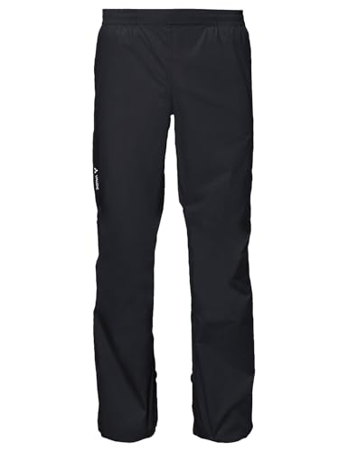 VAUDE Regenhose Herren Drop Pants lI, wasserdichte Outdoorhose für Fahrrad, leichte Überhose, atmungsaktive Fahrradhose schwarz, schnell überziehbar von VAUDE