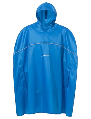 VAUDE Kids Grody Poncho II - Kinder Regenponcho für Rad & Wandern, Wasserdicht mit Handschlaufen, Rucksacktauglich, Reflektierend, Recyceltes Material - Made in Germany von VAUDE