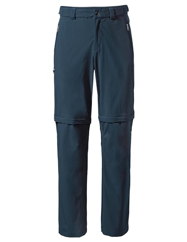 VAUDE Wanderhose Herren Farley Stretch T-Zip Pants III Blau 48, wasserabweisende Herren Wanderhose Zip off, atmungsaktive Trekkinghose mit Hosenbund, komfortabel & schnelltrocknend von VAUDE
