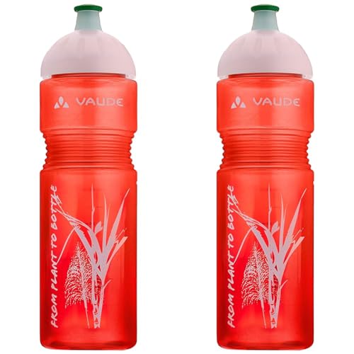 VAUDE Trinkflaschen Bike Bottle Organic, 0,75l, red, one Size, 30376 (Packung mit 2) von VAUDE