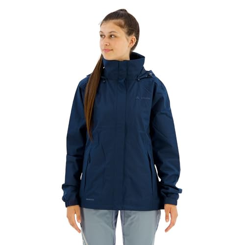 VAUDE Regenjacke Damen leicht - Women's Escape Light Jacket, wasserdichte Outdoor-Jacke, atmungsaktiver Windbreaker mit Kapuze, Klimaschonende Wanderjacke von VAUDE